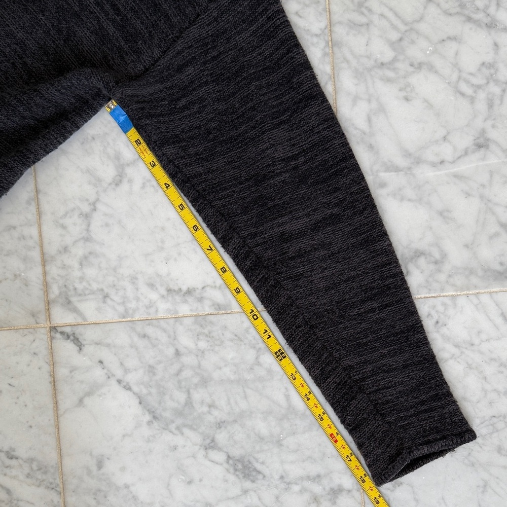 Columbia Rolled Edge Open Front Cardigan Sweater, Wool Blend Charcoal Gray, XL - Picture 13 of 13